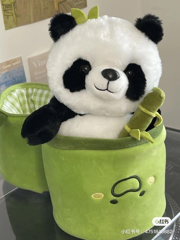 SoftyHeaven™ Panda Bamboo Tube Plush Pillow – Soft Stuffed Animal Toy for Kids