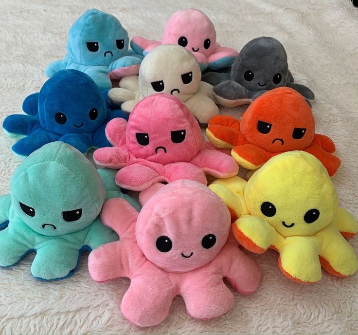 π Reversible Octopus Plushie β Light Pink + Dark Pink