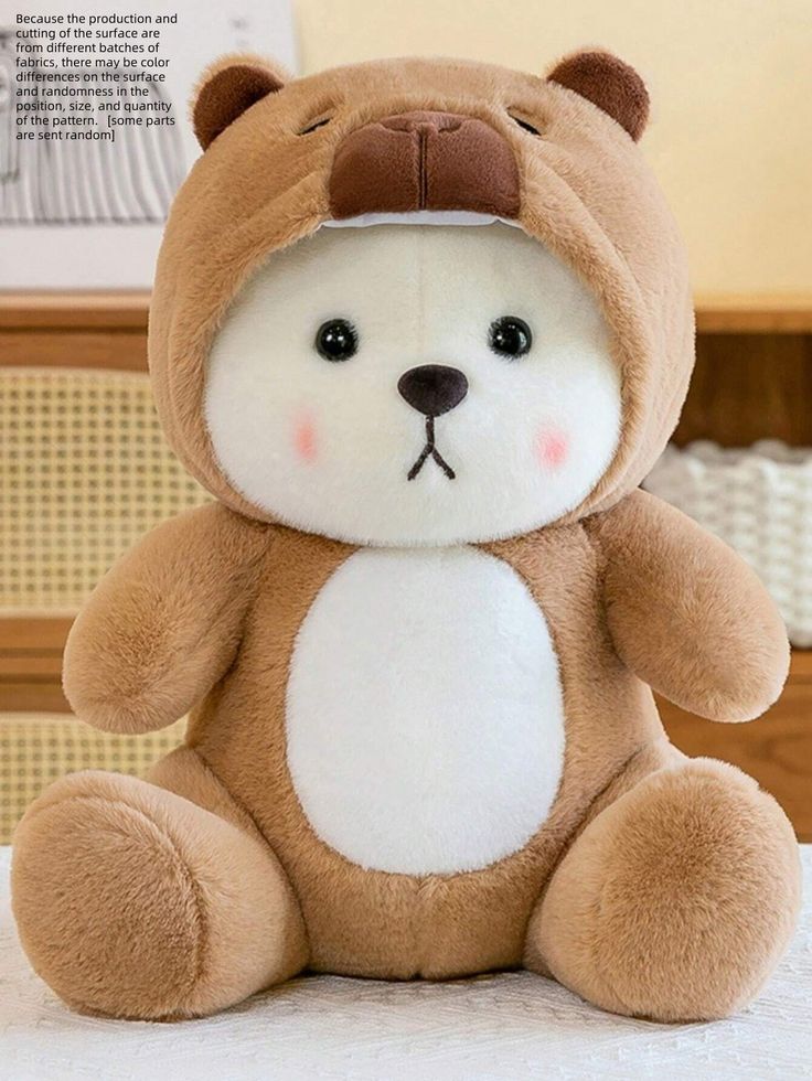 Capybara Plush Bear Toy – Soft, Safe & Cuddly Gift | SoftyHeaven