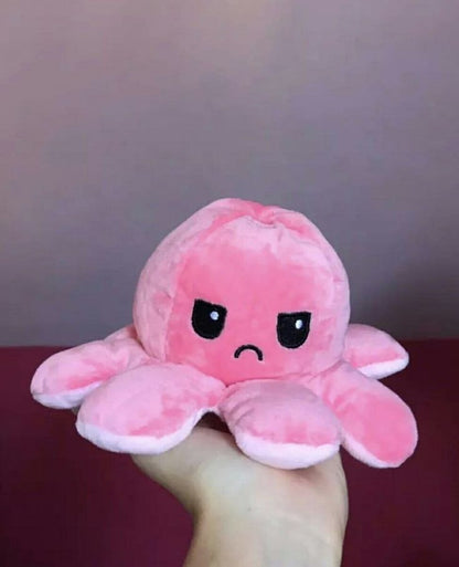 🐙 Reversible Octopus Plushie – Light Pink + Dark Pink